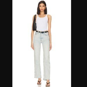 REDONE COMFORT STRETCH HIGH RISE LOOSE JEANS IN VAPOR WAVE Size 27 NWT